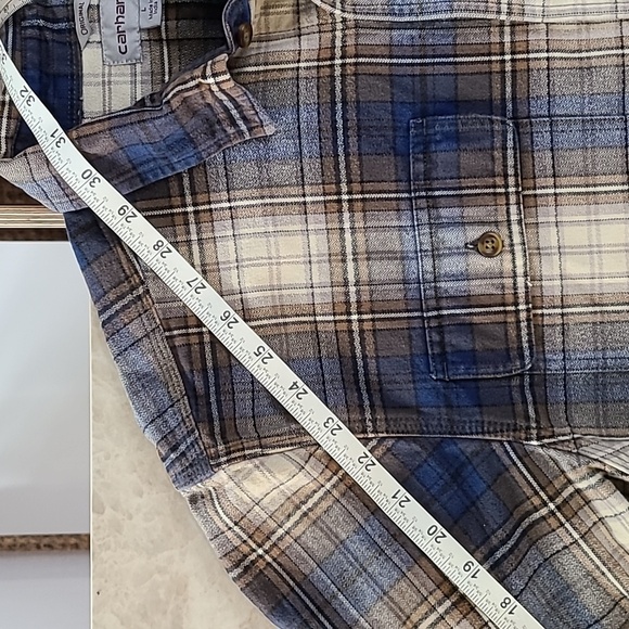 Carhartt Hubbard Heavyweight Orginal Fit Flannel Button-down Long Sleeve Shirt L - Picture 7 of 13